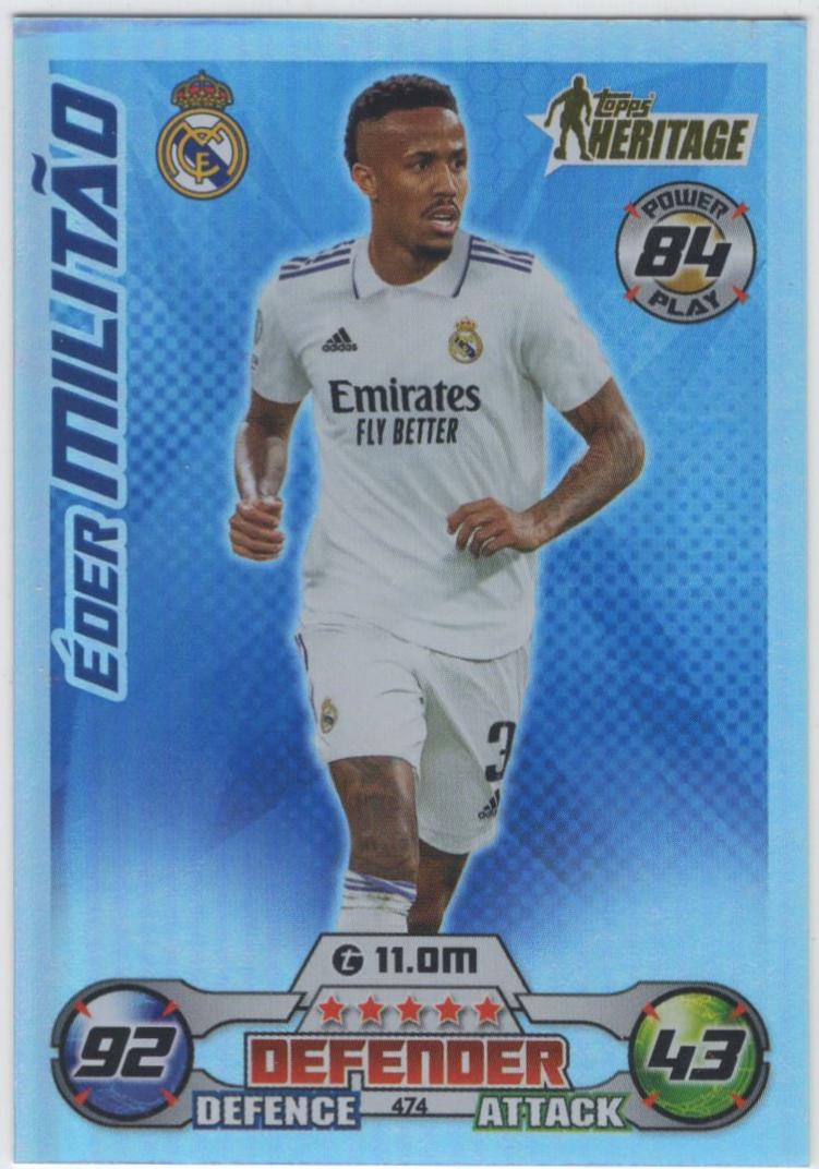 Eder Militao #474 Soccer Cards 2022 Topps Match Attax UEFA Champions League