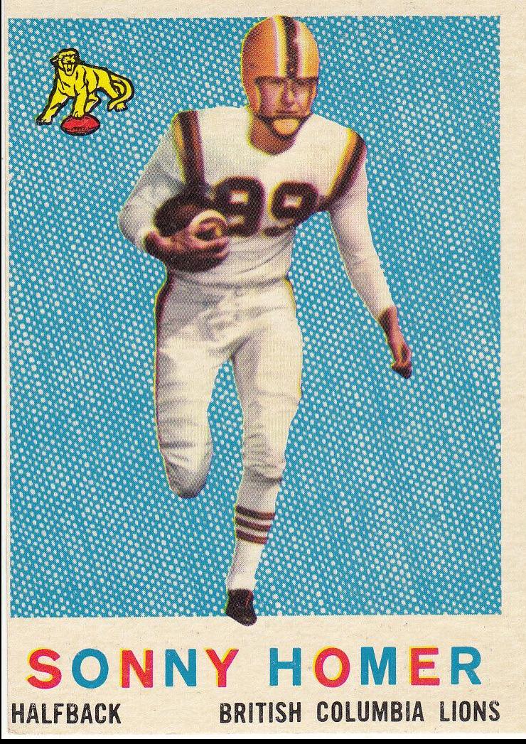 Sonny Homer #13 Football Cards 1959 Topps CFL