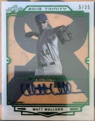 Matt Wallner #CA-MW1 2019 Leaf Trinity Clear Autograph Baseball