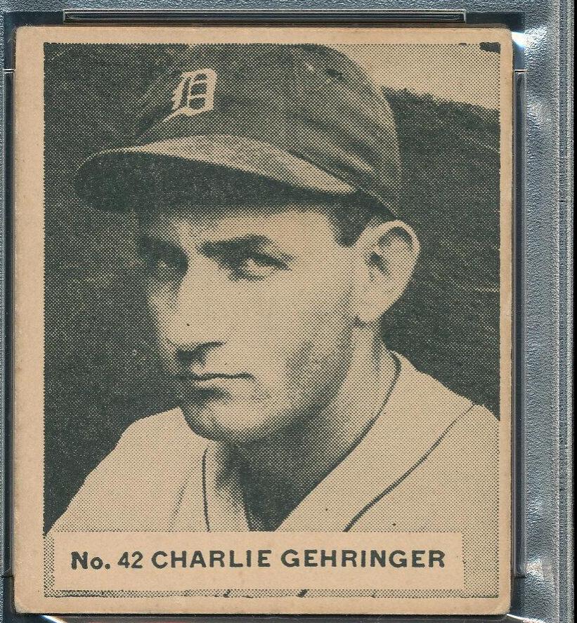 Charlie Gehringer #42 Baseball Cards 1936 World Wide Gum