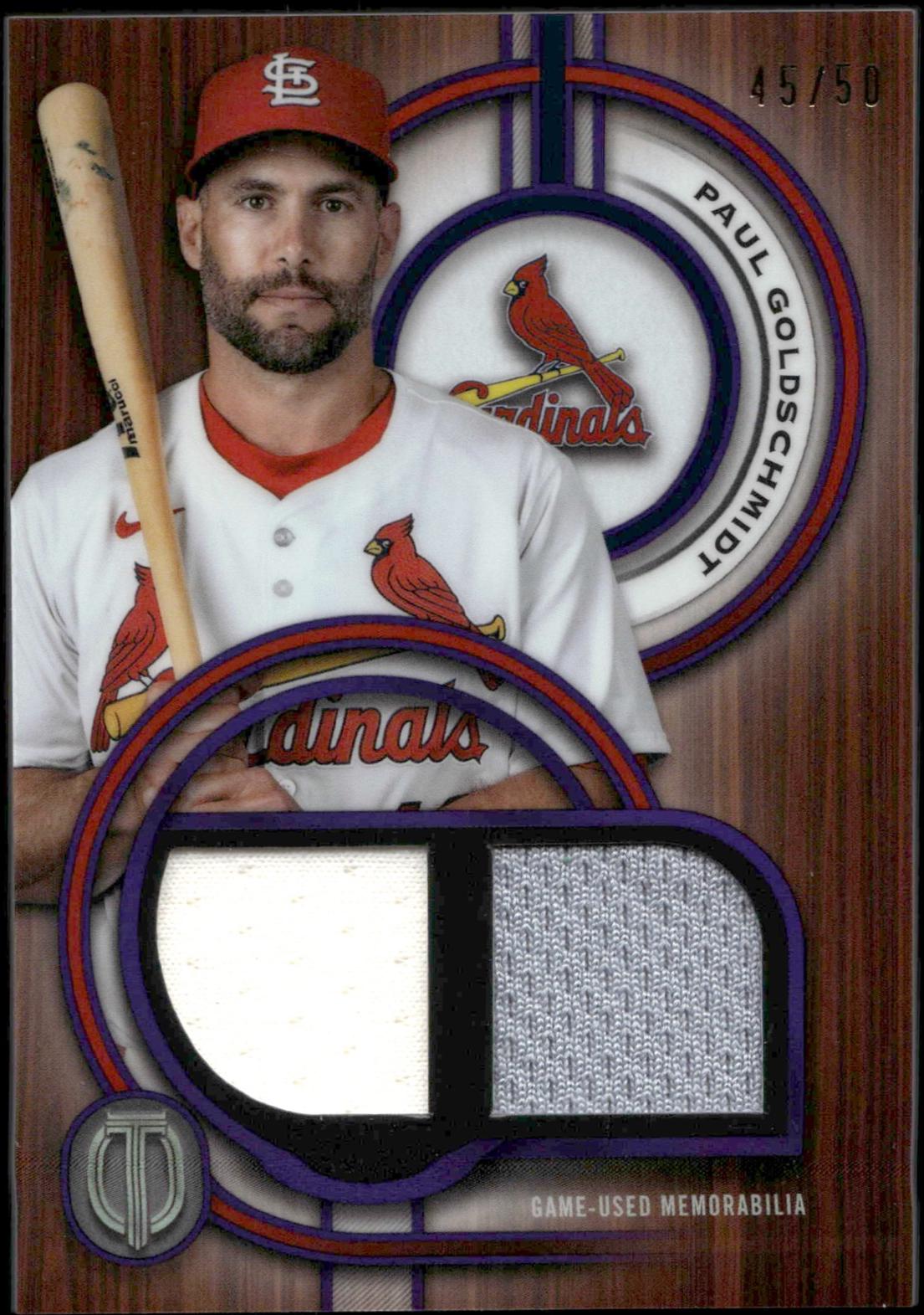 Paul Goldschmidt #DR-PG Baseball Cards 2025 Topps Tribute Single-Player Dual Relic