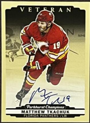 Matthew Tkachuk #207 2022 Parkhurst Champions Autograph Hockey