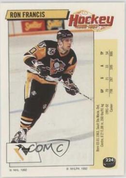 Ron Francis #224 Hockey Cards 1992 Panini Stickers