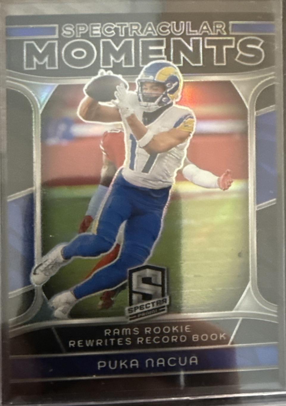 Puka Nacua #SM-PN Football Cards 2024 Panini Spectra Spectracular Moments