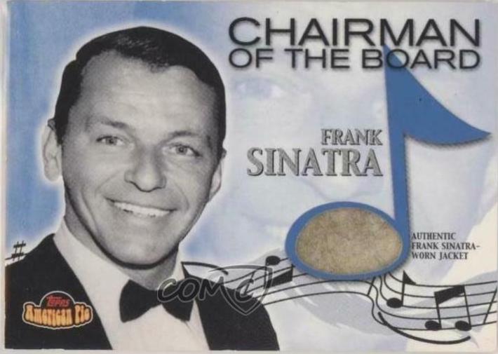 Frank Sinatra #PAPM1 Baseball Cards 2001 Topps American Pie Piece of American Pie Relic