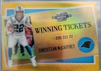 Christian McCaffrey #WT7 Football Cards 2020 Panini Contenders Optic Winning Tickets