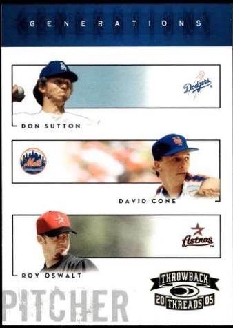Sutton/Cone/Oswalt #G-22 Baseball Cards 2005 Donruss Throwback Threads Generations