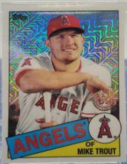 Mike Trout #85C-1 Baseball Cards 2020 Topps Chrome Silver Pack 1985