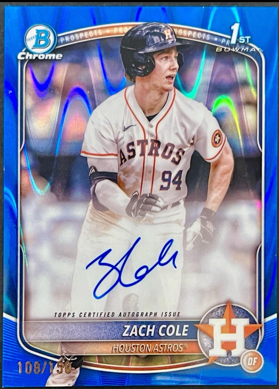 Zach Cole [Blue RayWave Refractor] #CPA-ZC