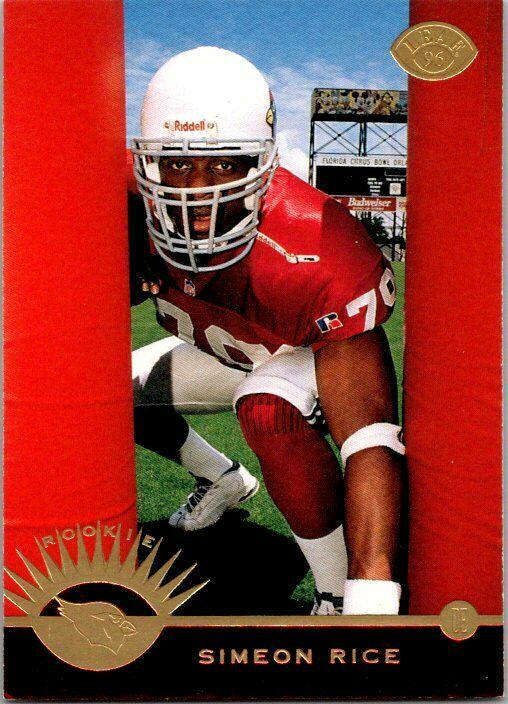 Simeon Rice #175 Football Cards 1996 Leaf