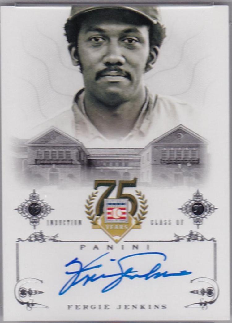 Fergie Jenkins #81 Baseball Cards 2014 Panini Hall of Fame 75th Anniversary Signatures