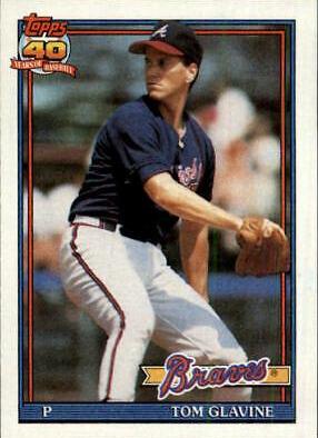 Tom Glavine #82 Baseball Cards 1991 Topps