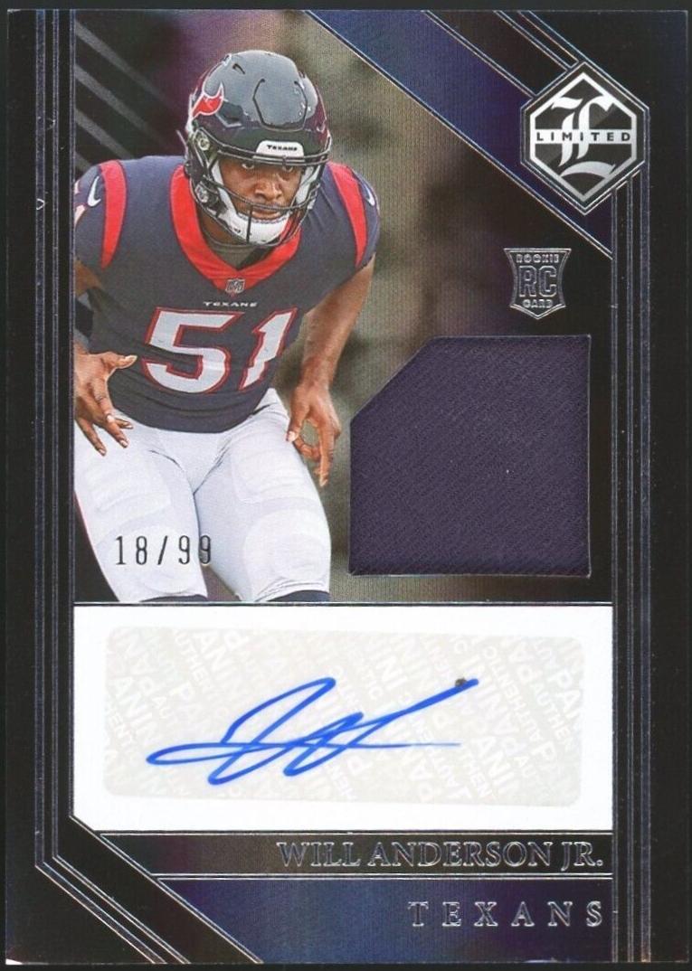 Will Anderson Jr. [Silver Spotlight Rookie Patch Autograph] #140