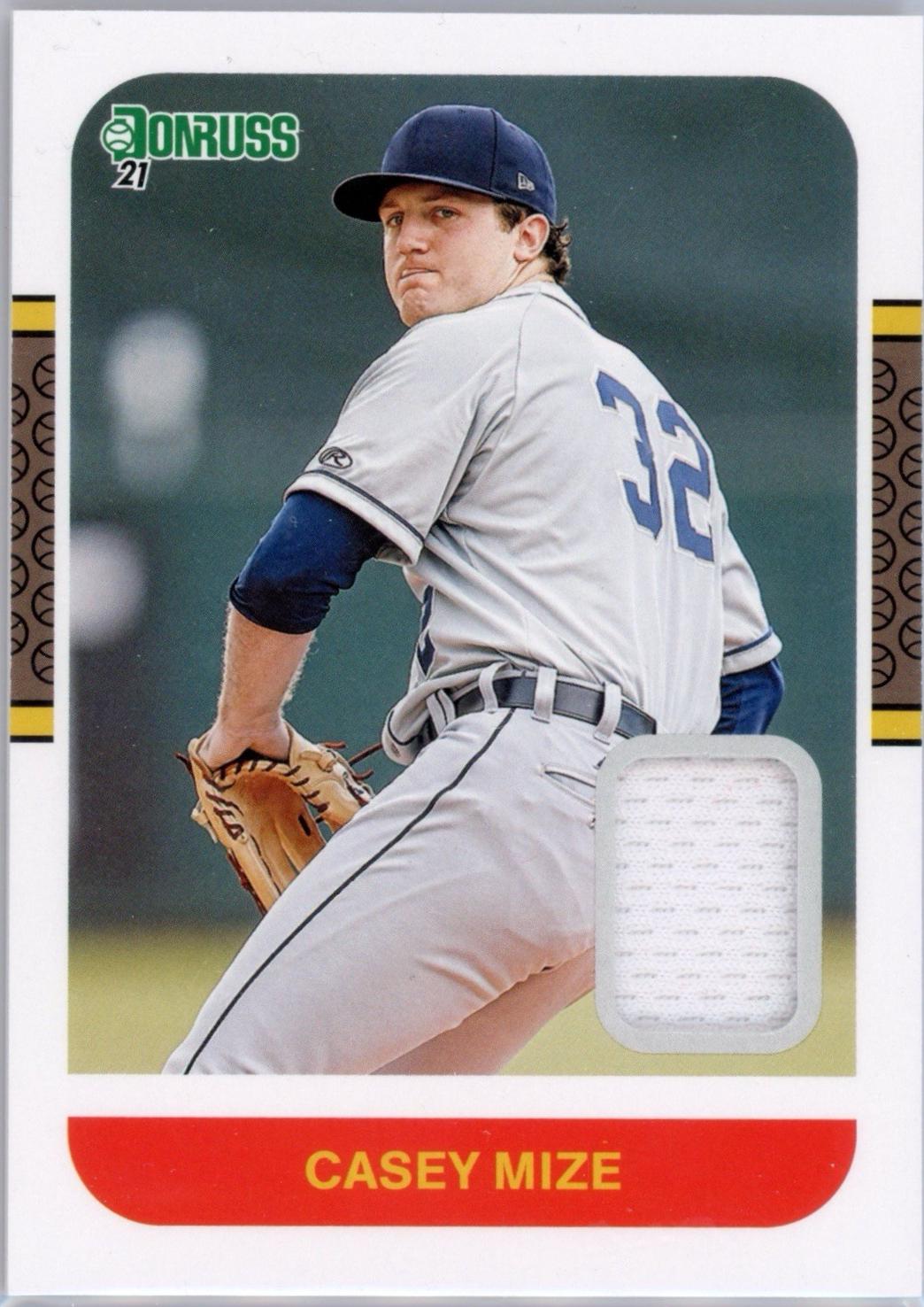 Casey Mize #87M-CM 2021 Panini Donruss Retro 1987 Materials Baseball