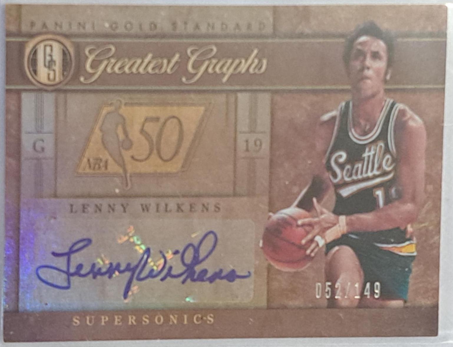 Lenny Wilkens #GG-4 Basketball Cards 2012 Panini Gold Standard Superscribe Autographs