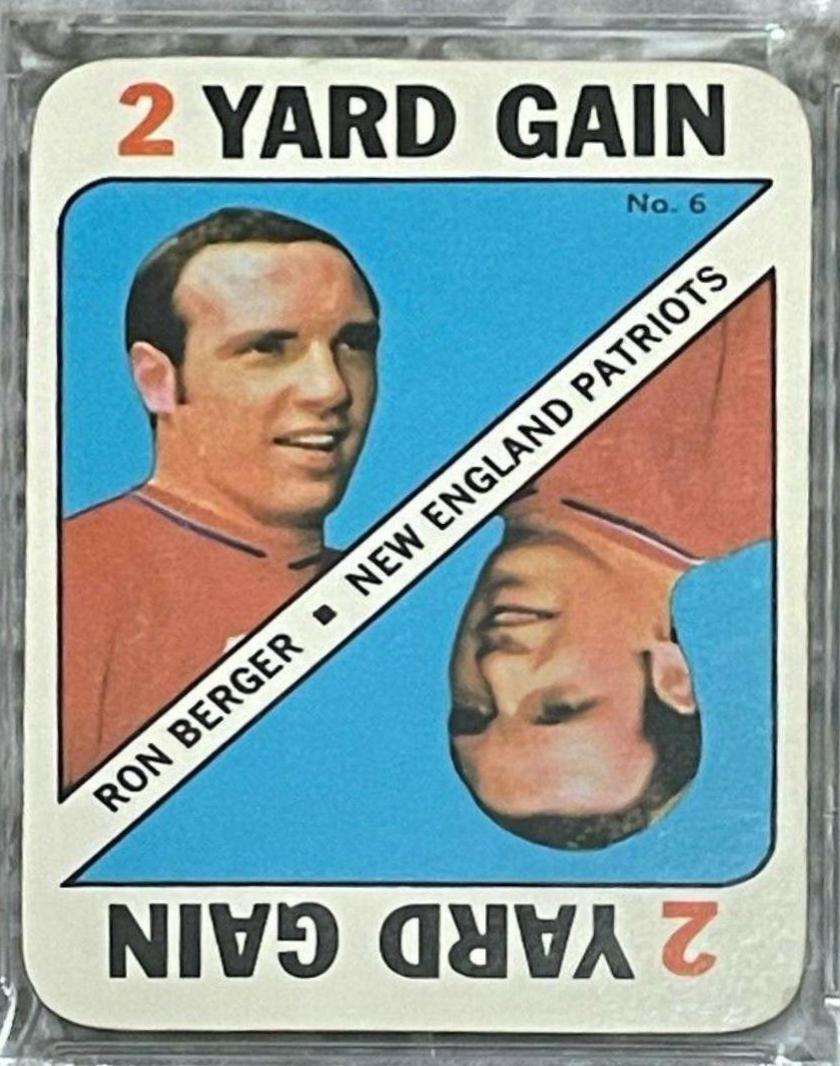 Ron Berger #6 Football Cards 1971 Topps Game Cards