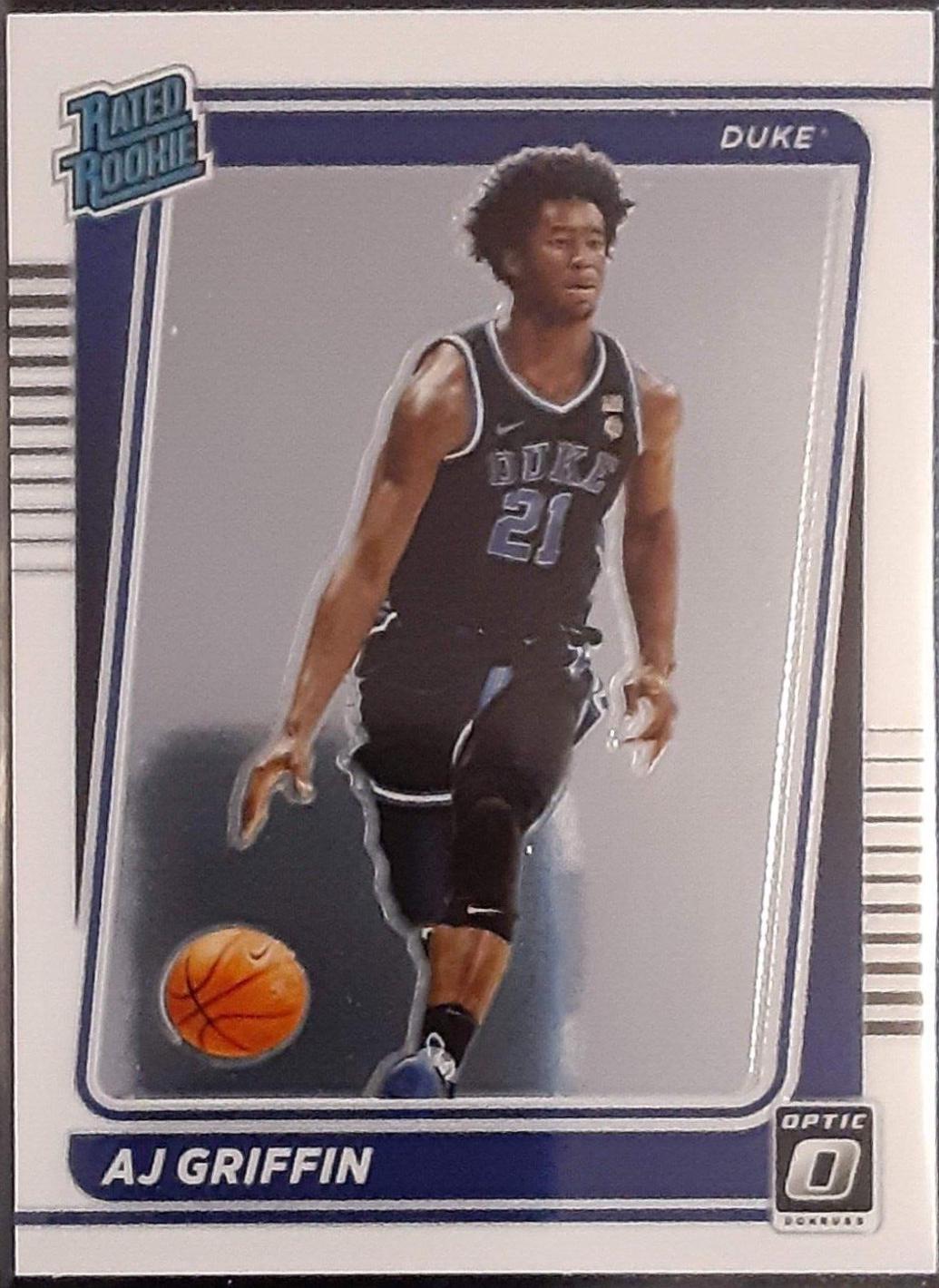 AJ Griffin #5 Basketball Cards 2022 Panini Chronicles Draft Picks Optic Rated Rookie