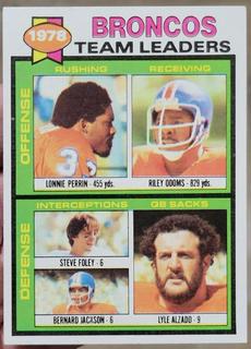 Broncos Team Leaders / Checklist (Lonnie Perrin / Riley Odoms / Steve Foley / Bernard Jackson / Lyle Alzado)