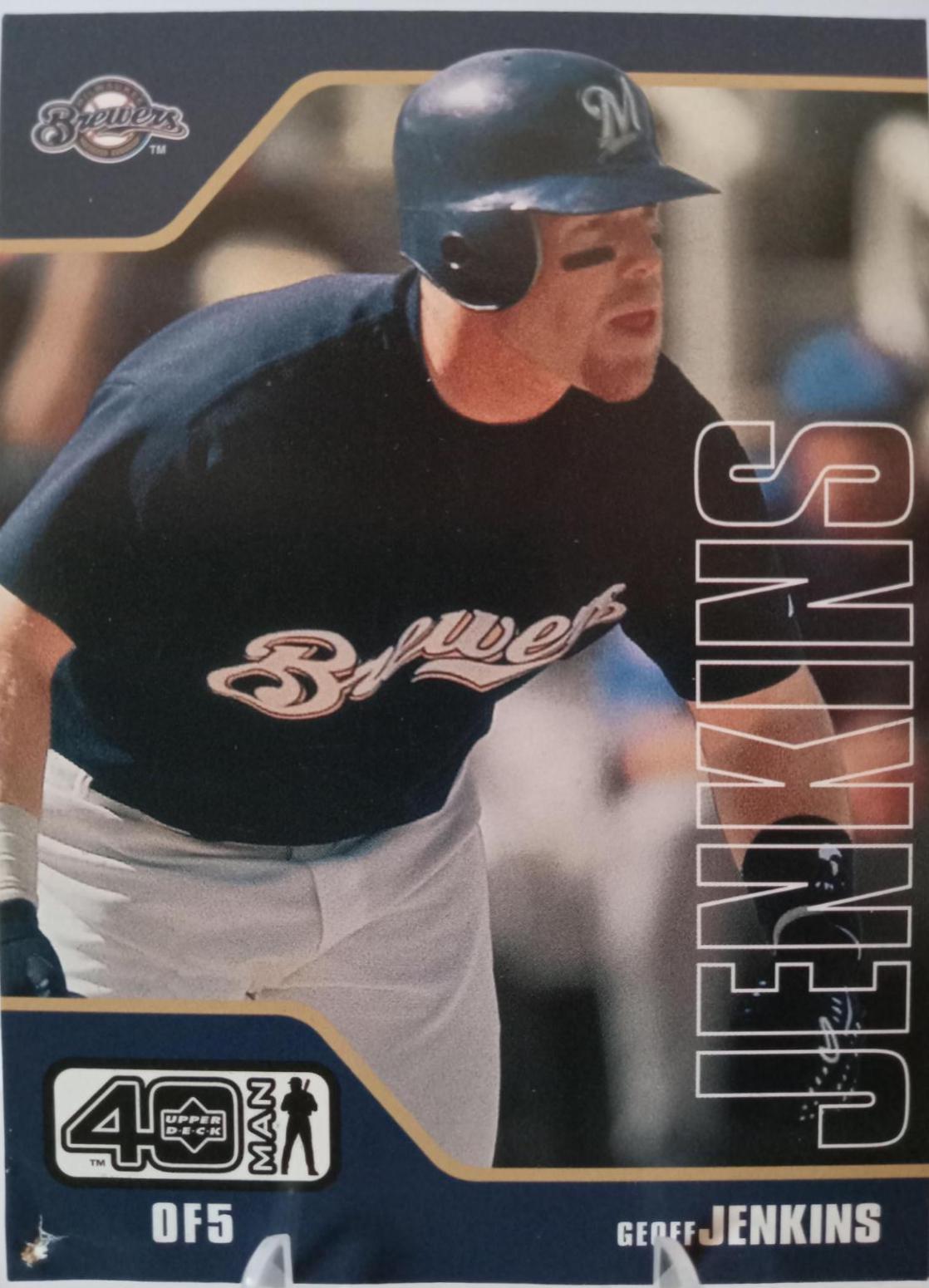 Geoff Jenkins #537 Baseball Cards 2002 Upper Deck 40 Man