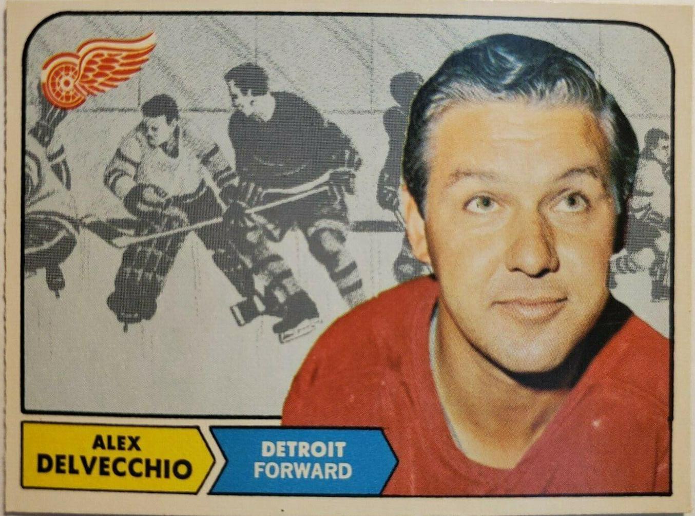 Alex Delvecchio #28 Hockey Cards 1968 O-Pee-Chee
