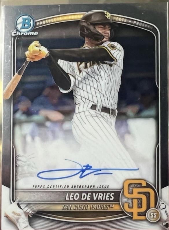 Leo De Vries #CPA-LD Baseball Cards 2025 Bowman Chrome Prospect Autograph