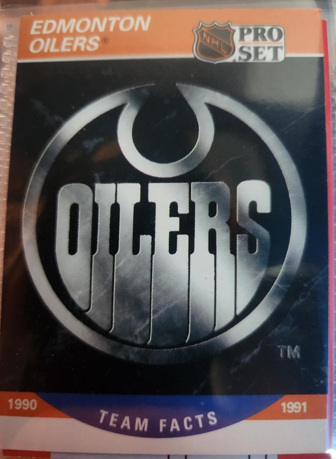 Edmonton Oilers Team Facts #571 Hockey Cards 1990 Pro Set
