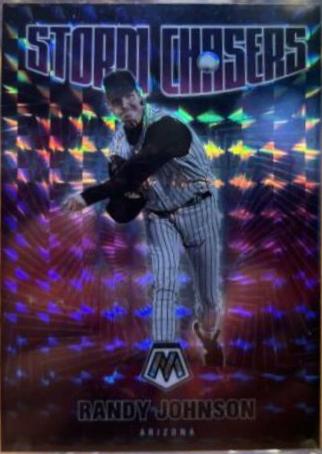 Randy Johnson #SC-17 Baseball Cards 2022 Panini Mosaic Storm Chasers
