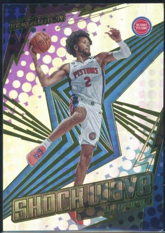 Cade Cunningham #1 Basketball Cards 2023 Panini Revolution Shock Wave