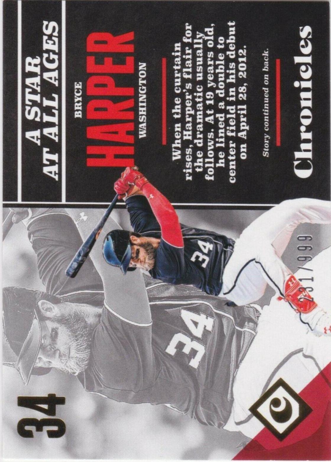 Bryce Harper #1 Baseball Cards 2017 Panini Chronicles