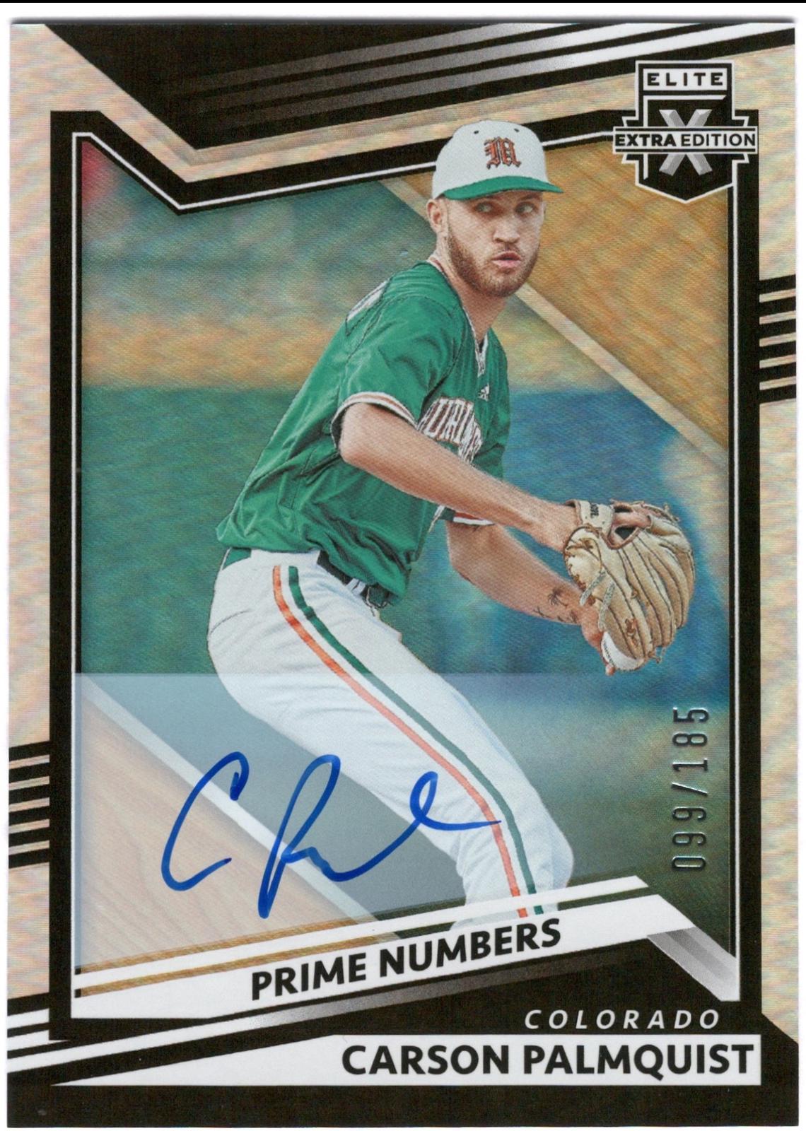 Carson Palmquist [Prime Numbers Signature A] #88 Prices | 2022 Panini ...