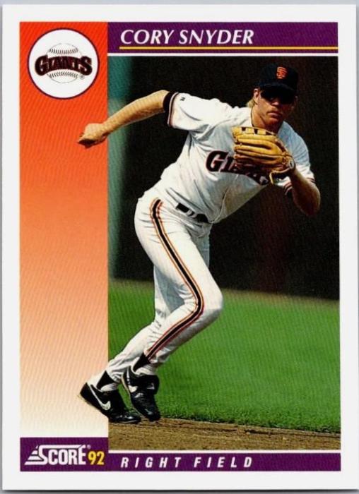Cory Snyder #48T 1992 Score Rookie & Traded Baseball