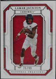 Lamar Jackson #7 Football Cards 2019 Panini National Treasures Collegiate