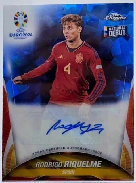 Rodrigo Riquelme #CA-RR Soccer Cards 2024 Topps Chrome Sapphire UEFA Euro Autograph