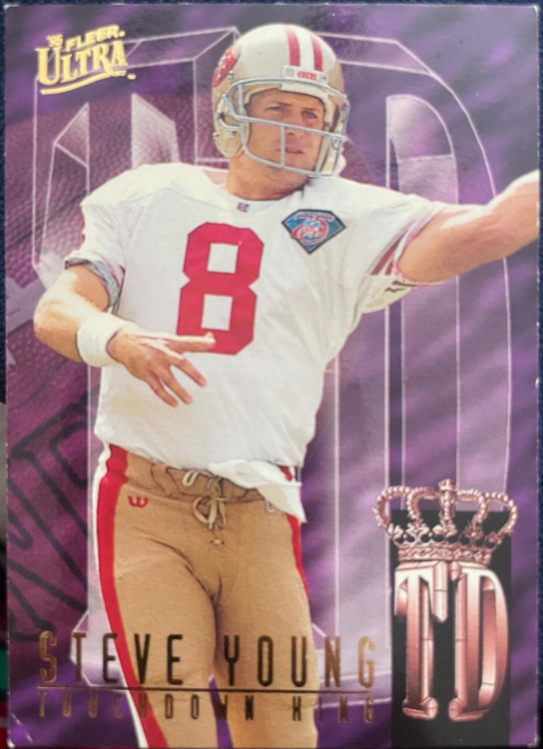 Steve Young #10 Football Cards 1995 Ultra Touchdown King