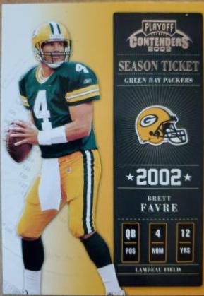 Brett Favre #70 2002 Playoff Contenders Football