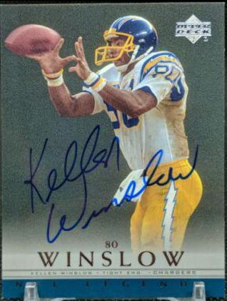 Kellen Winslow Football Cards 2000 Upper Deck Legends Autographs