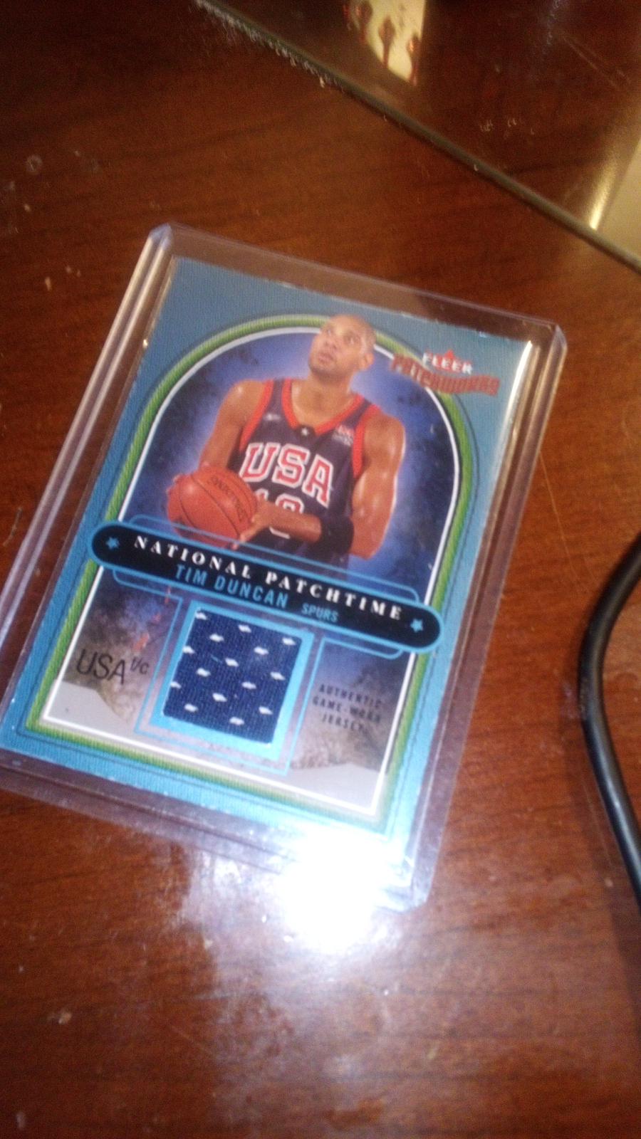 Tim Duncan #NP-TD Basketball Cards 2003 Fleer Patchworks National Patchtime Jerseys