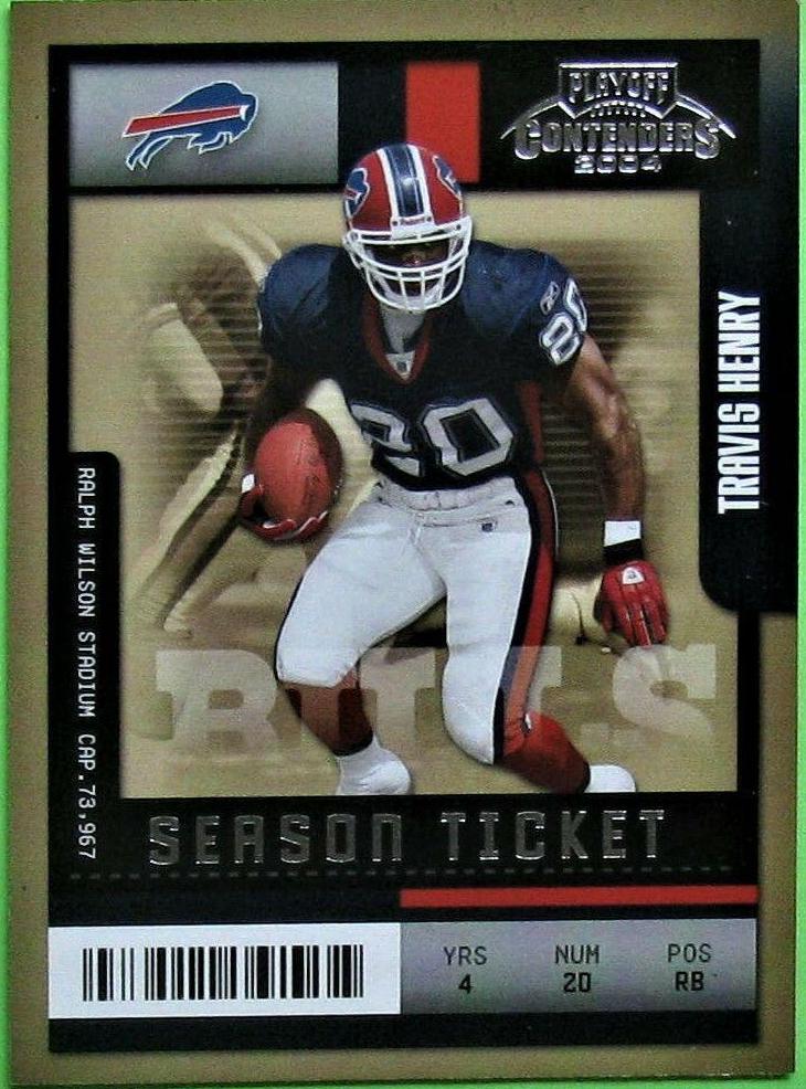 Travis Henry #13 Football Cards 2004 Playoff Contenders