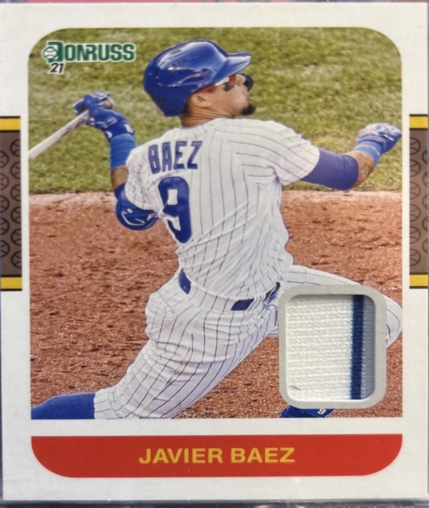 Javier Baez #87M-JB 2021 Panini Donruss Retro 1987 Materials Baseball