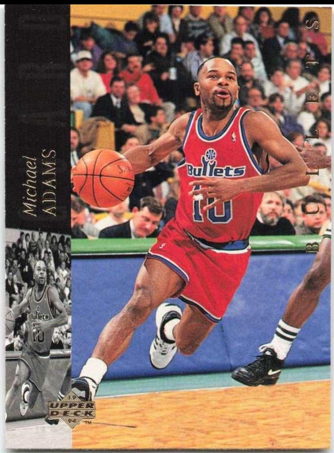 Michael Adams #5 Basketball Cards 1993 Upper Deck SE
