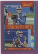 MATTHEW STAFFORD #T-2 Football Cards 2021 Panini Classics Transitions