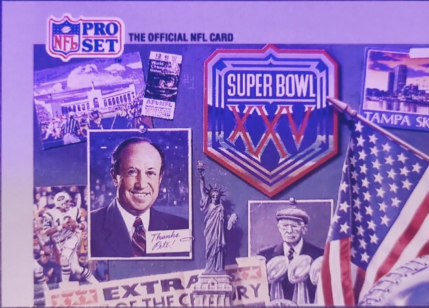 SB XXV Puzzle 1 #1 Football Cards 1990 Pro Set Super Bowl 160