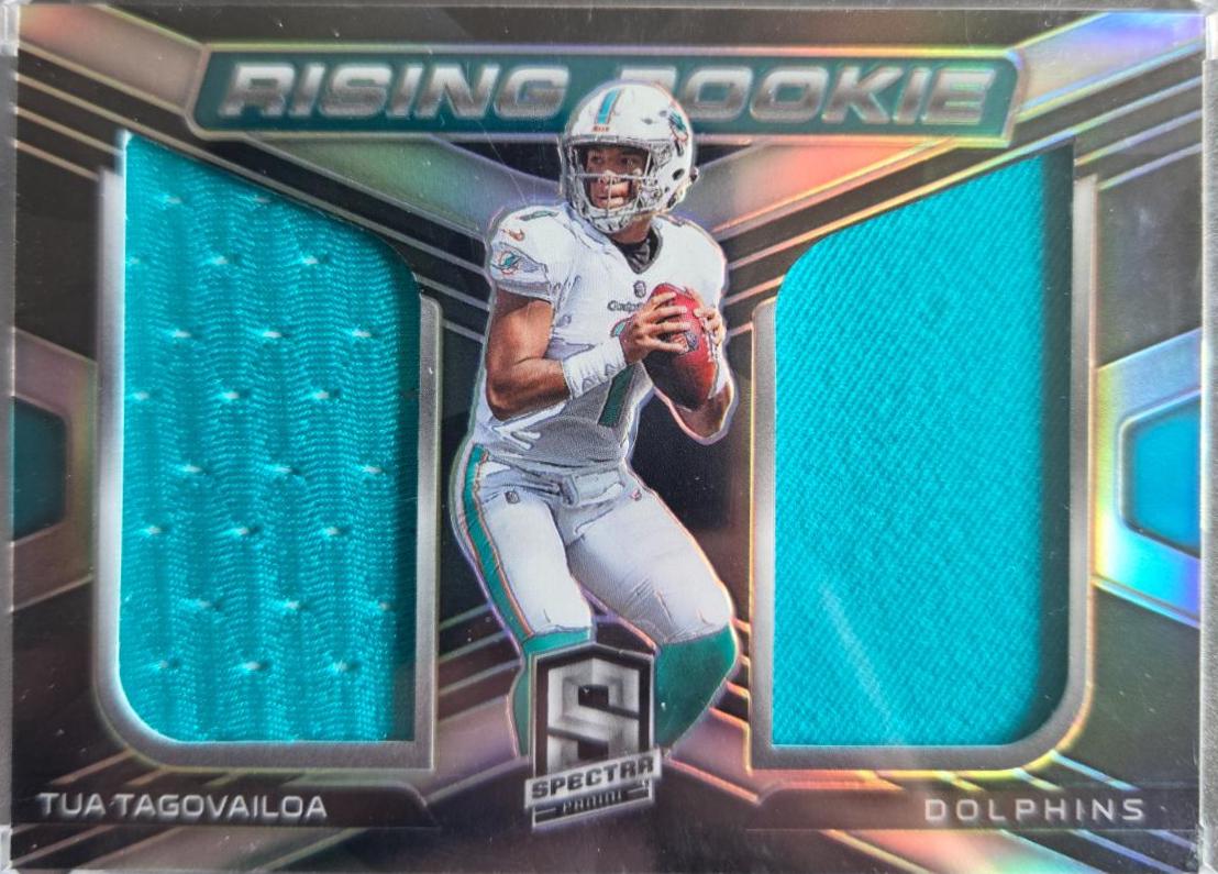 Tua Tagovailoa #RRM-TT Football Cards 2020 Panini Spectra Rising Rookie Materials