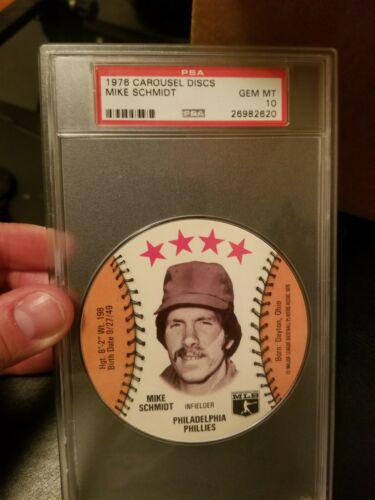 Mike Schmidt Baseball Cards 1976 Carousel Discs
