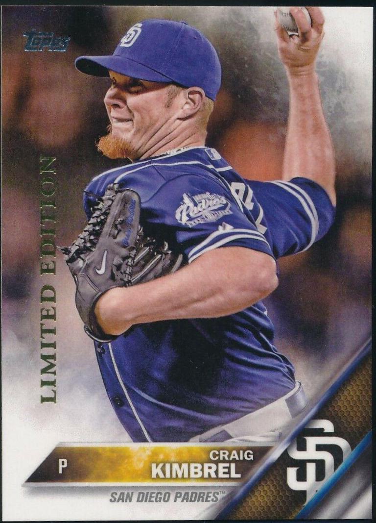 Craig Kimbrel #13 Baseball Cards 2016 Topps Limited Edition