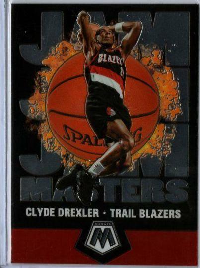 Clyde Drexler #4 Basketball Cards 2019 Panini Mosaic Jam Masters