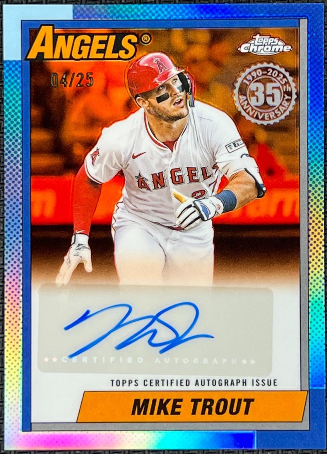 Mike Trout [Orange] #90CUA-MT Prices | 2025 Topps Chrome Update
