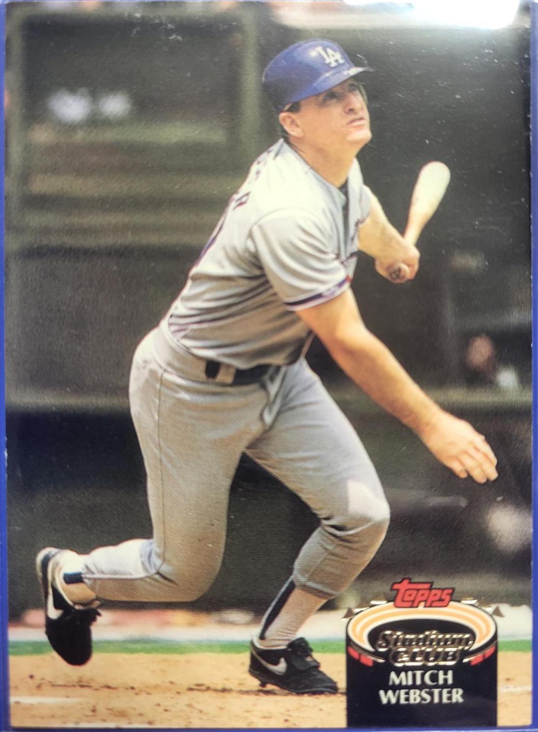 Mitch Webster #403 Baseball Cards 1992 Stadium Club