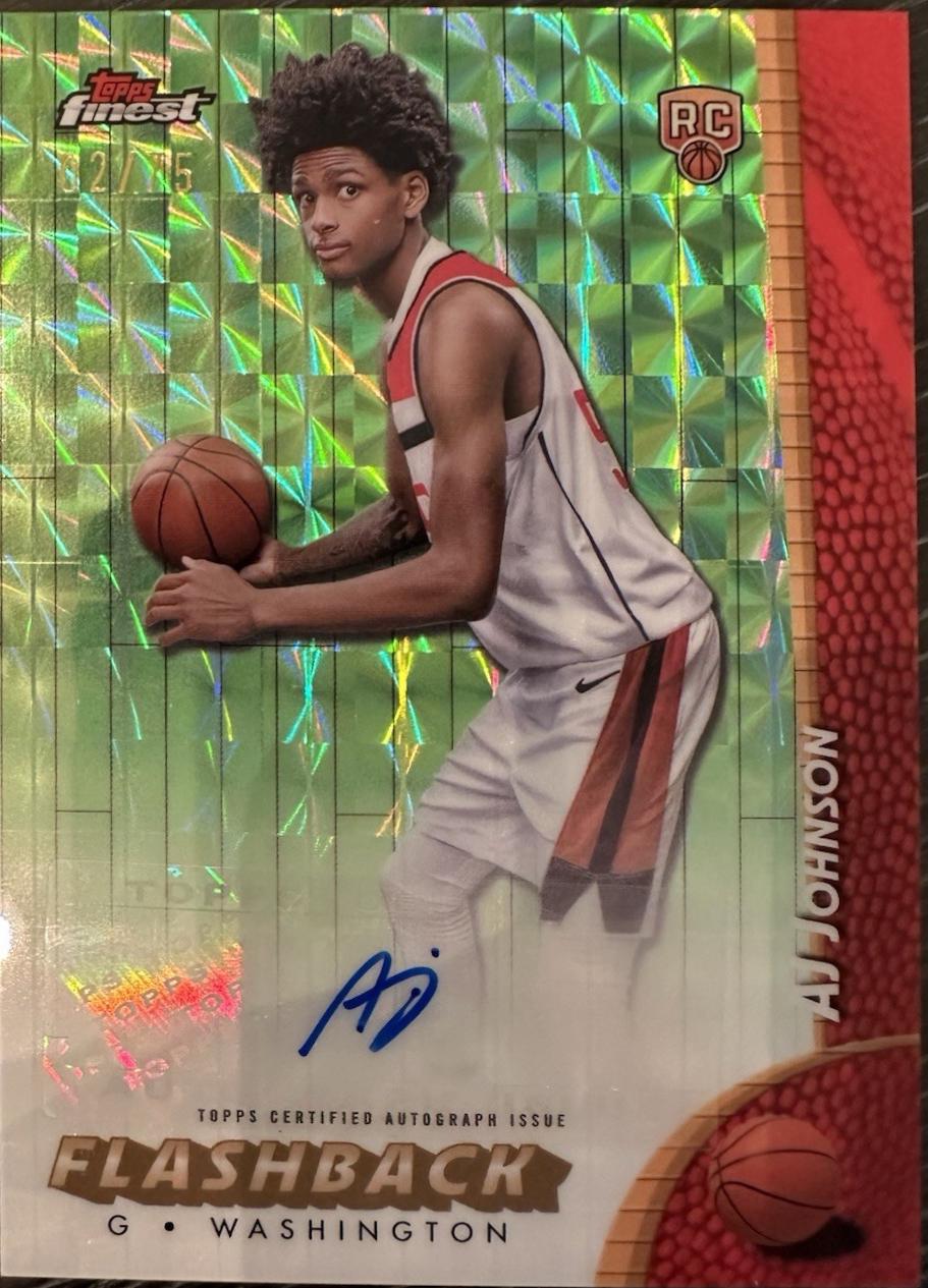 AJ Johnson #FBA-AJ 2024 Topps Finest Flashback Autograph Basketball
