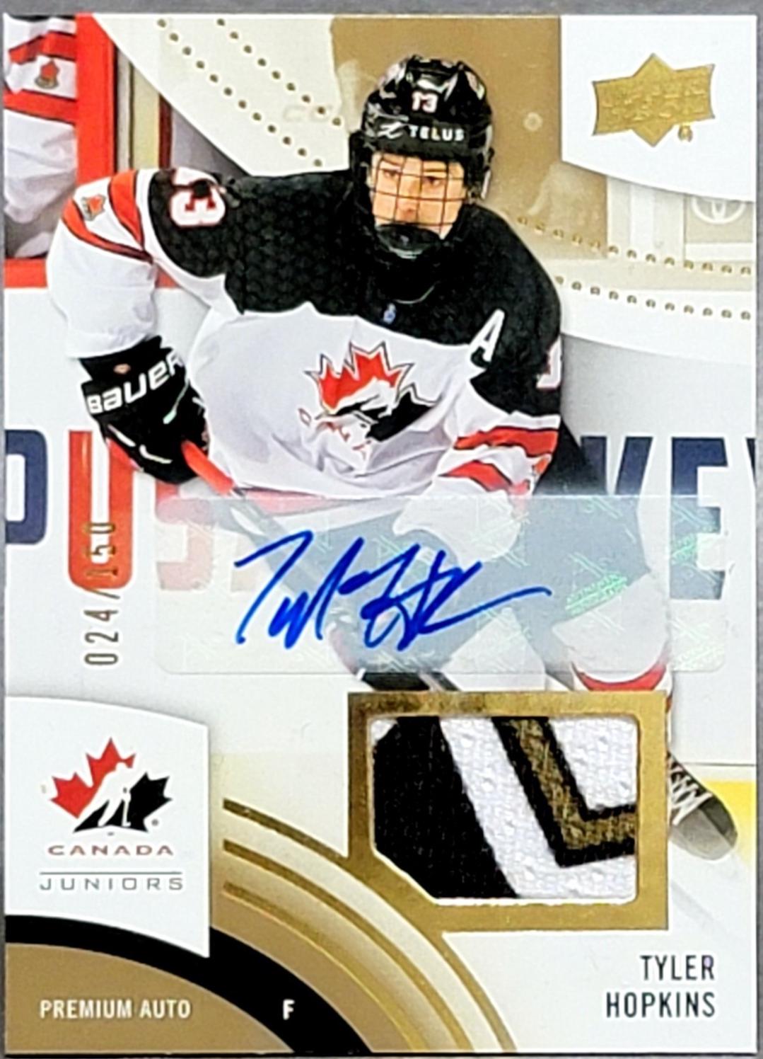 Tyler Hopkins #30 2025 Upper Deck Team Canada Juniors Hockey